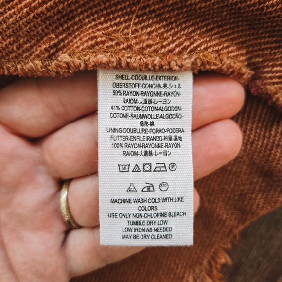 Free People Flared Sleeve Blazer Jacket with Lace, Tobacco Brown Size Medium - Picture 10 of 12